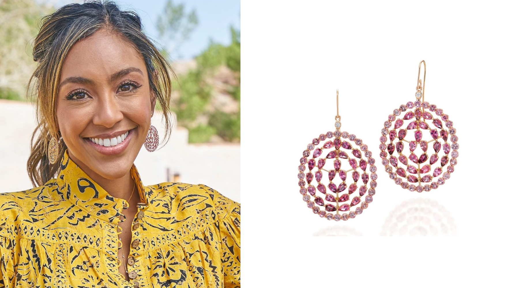 'The Bachelorette' Star Tayshia in Misahara Earrings