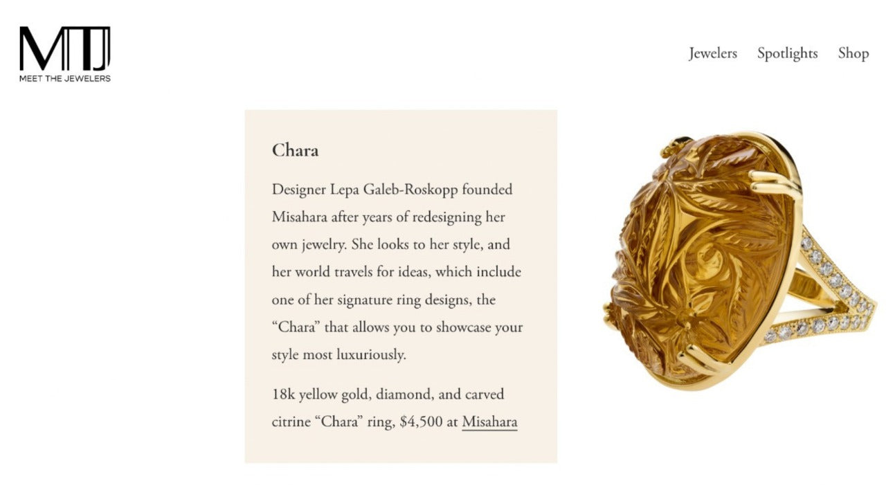 Meet The Jewelers: Statement Citrine “Chara” Ring