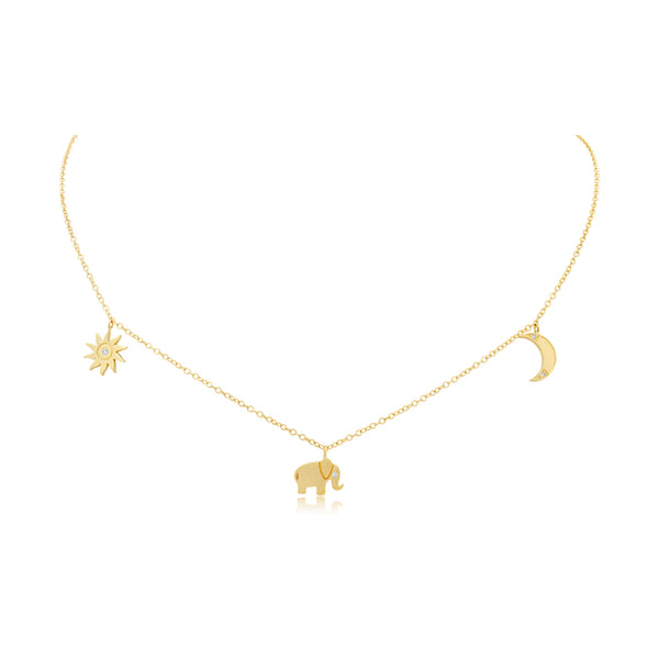 Mini Necklace - 5 Charm