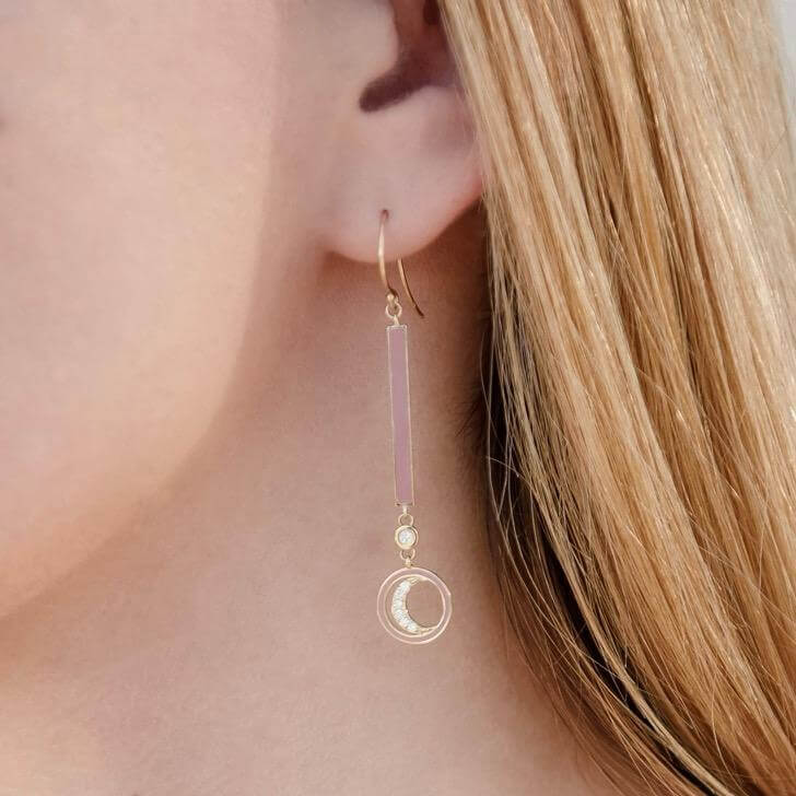 Pink Moon Earrings