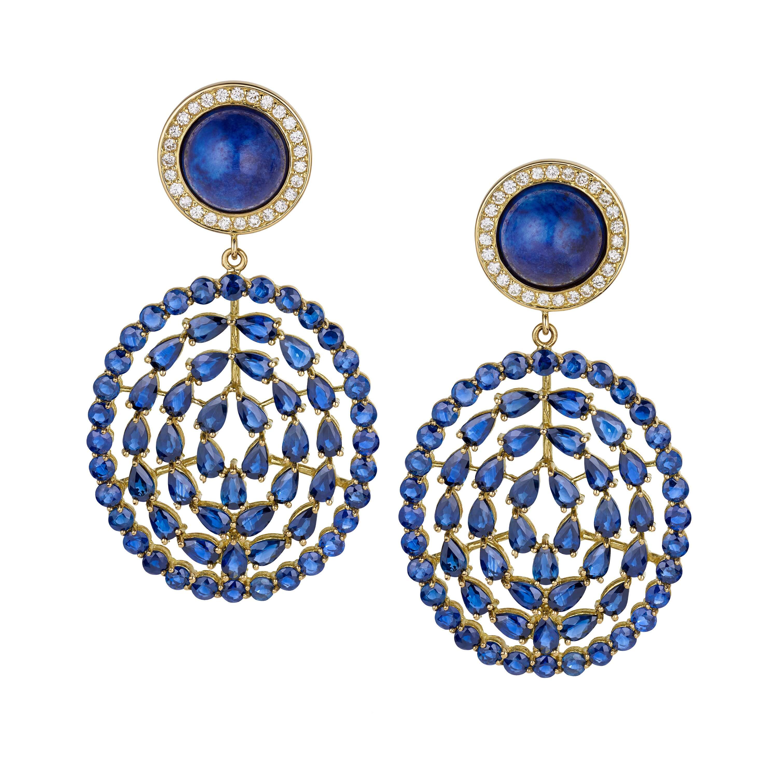 Blue Sapphire Earrings