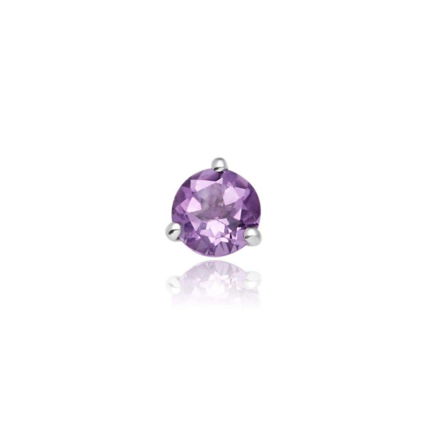 February Birthstone Stud Earring