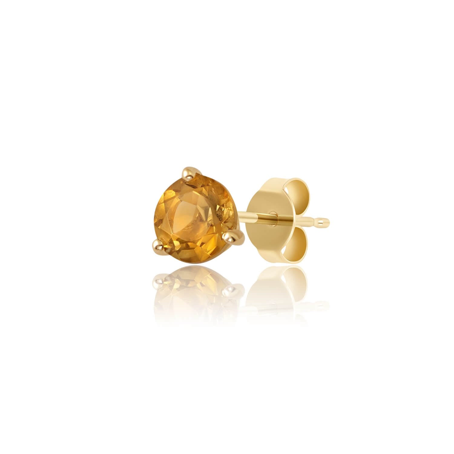 citrine stud earrings