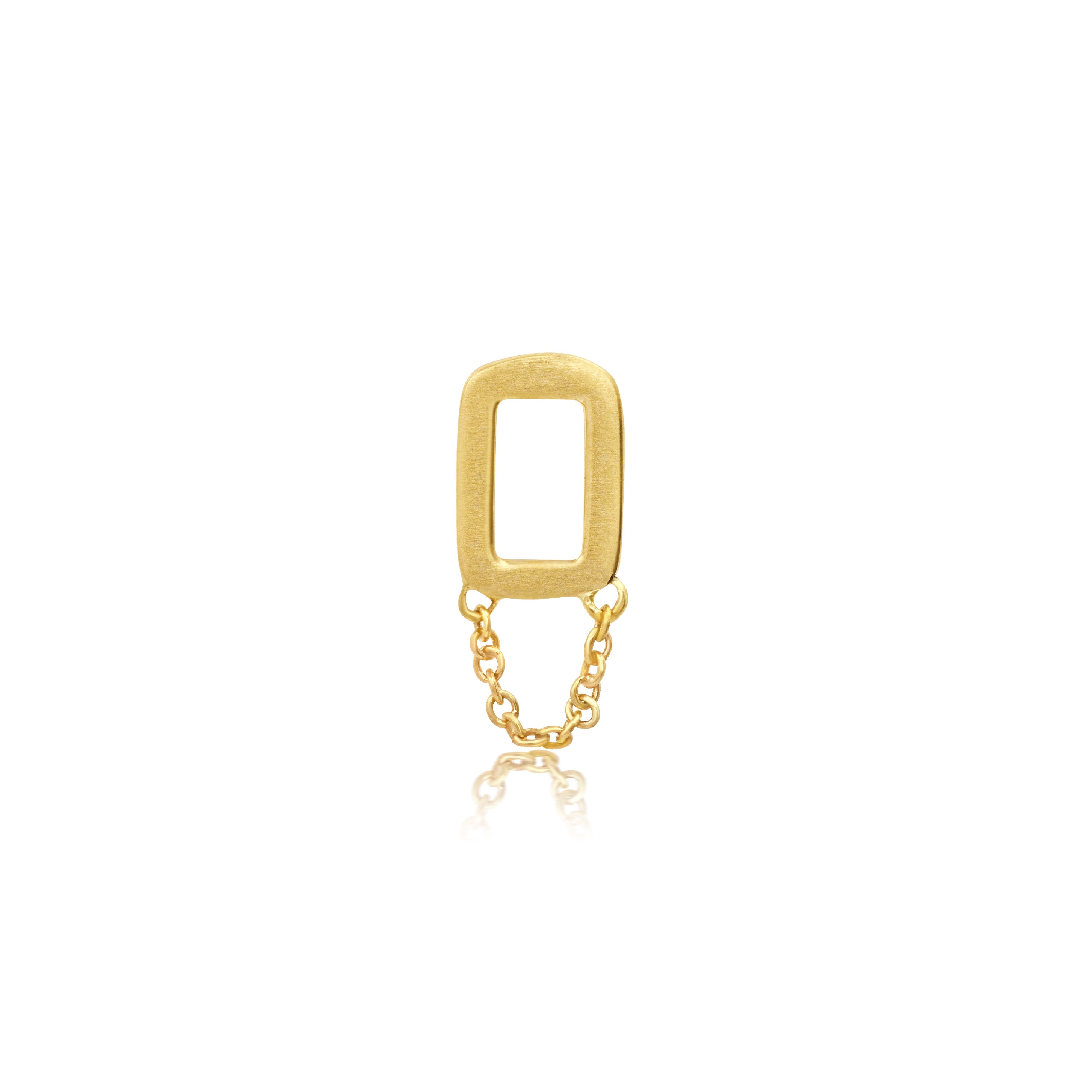 14k Gold Chain Stud 