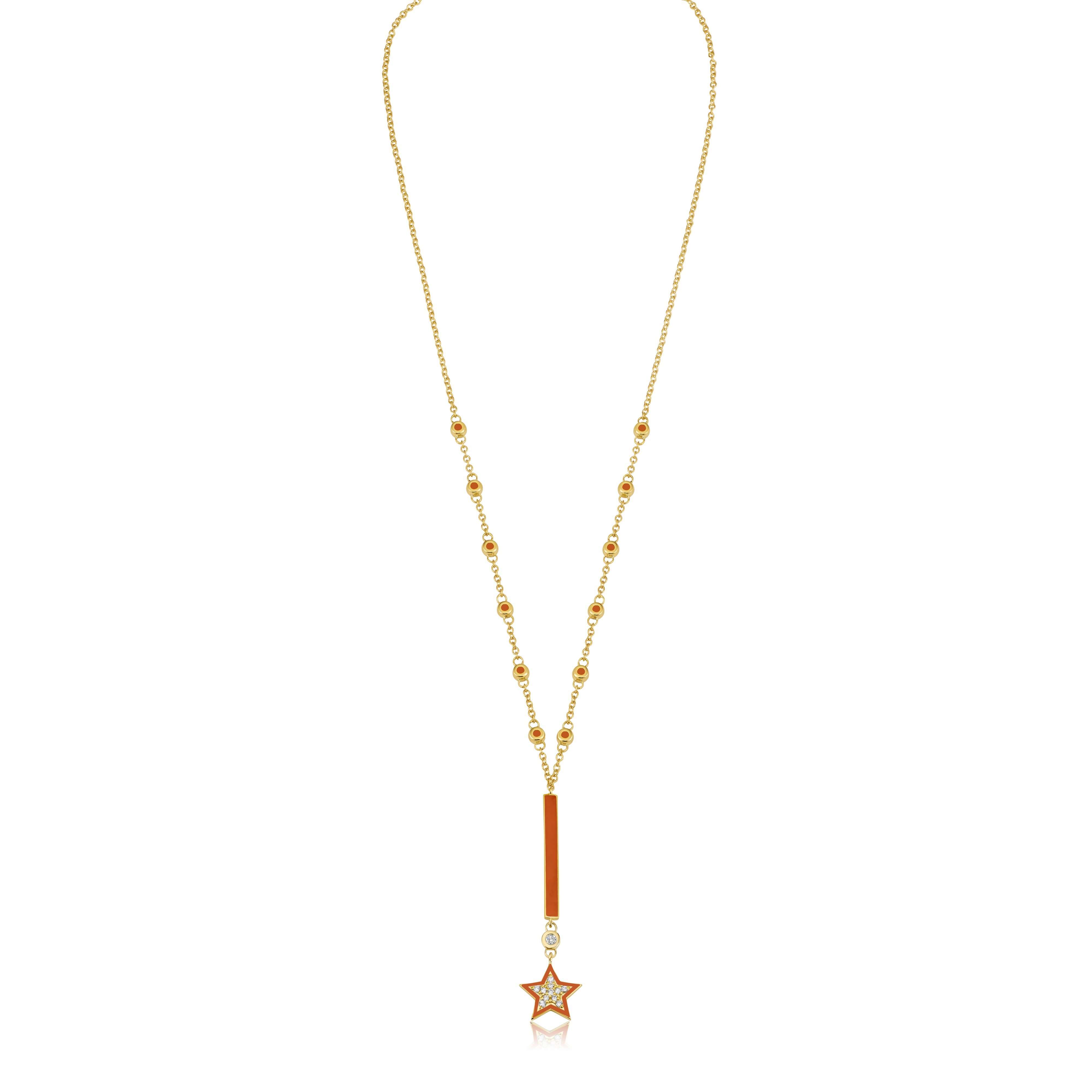 Orange Star Necklace