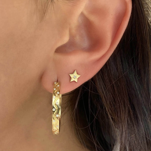 Gold Star Earring Studs