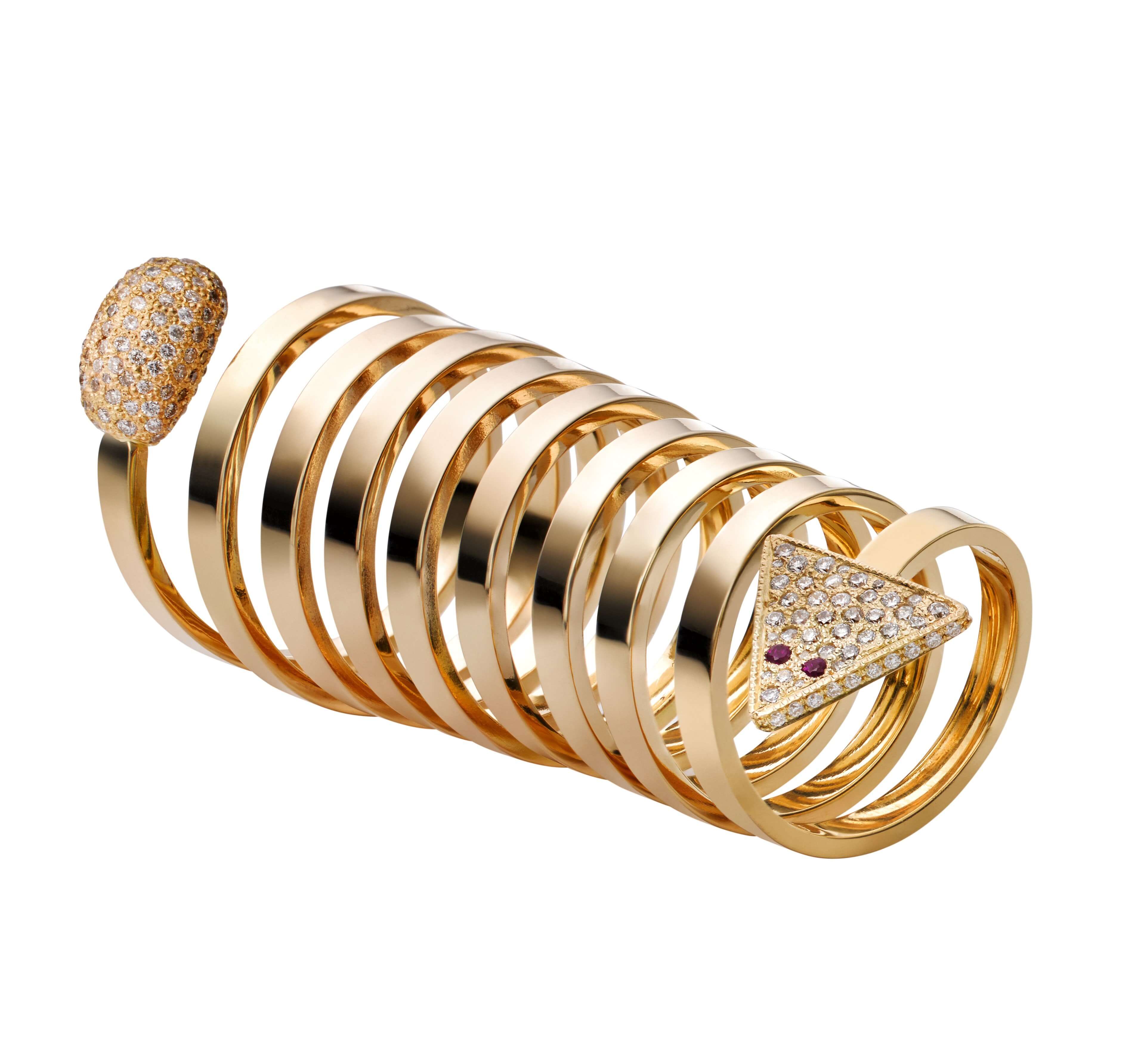 Gold Snake Wrap Around Ring