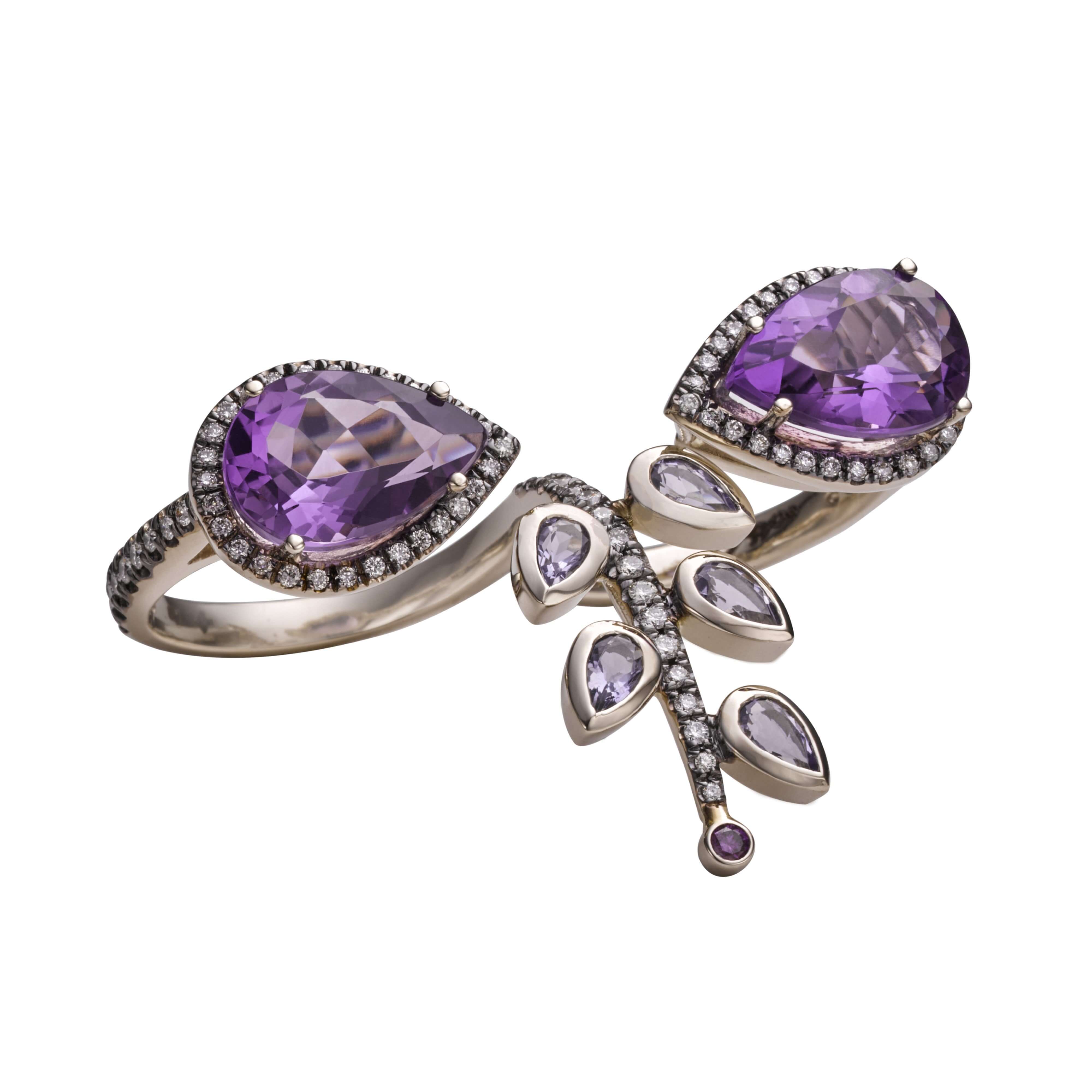 Purple Diamonds, Amethyst and Iolites