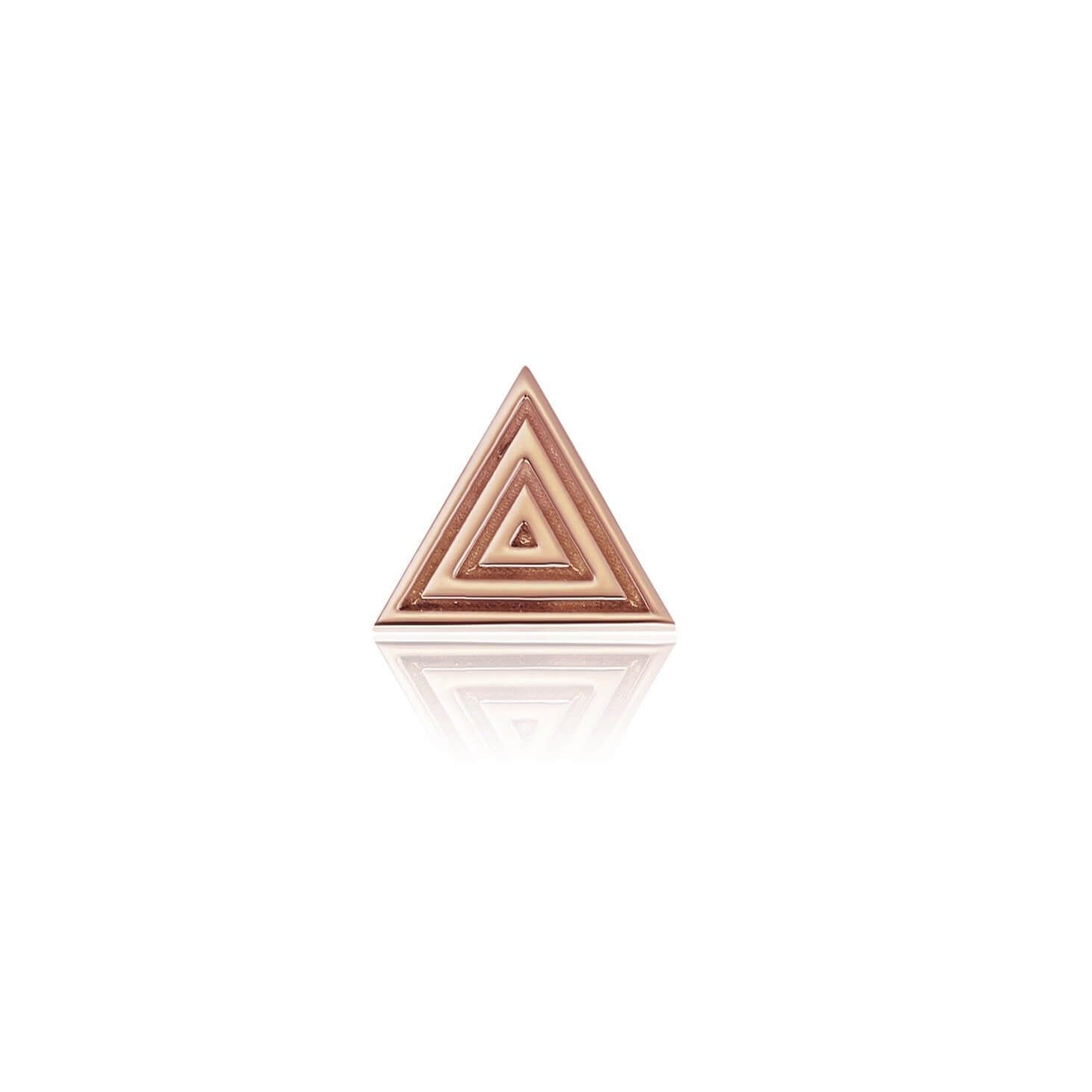 14k rose gold geometric stud