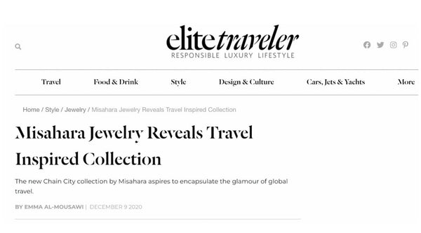elite traveler- Misahara travel inspired collection 