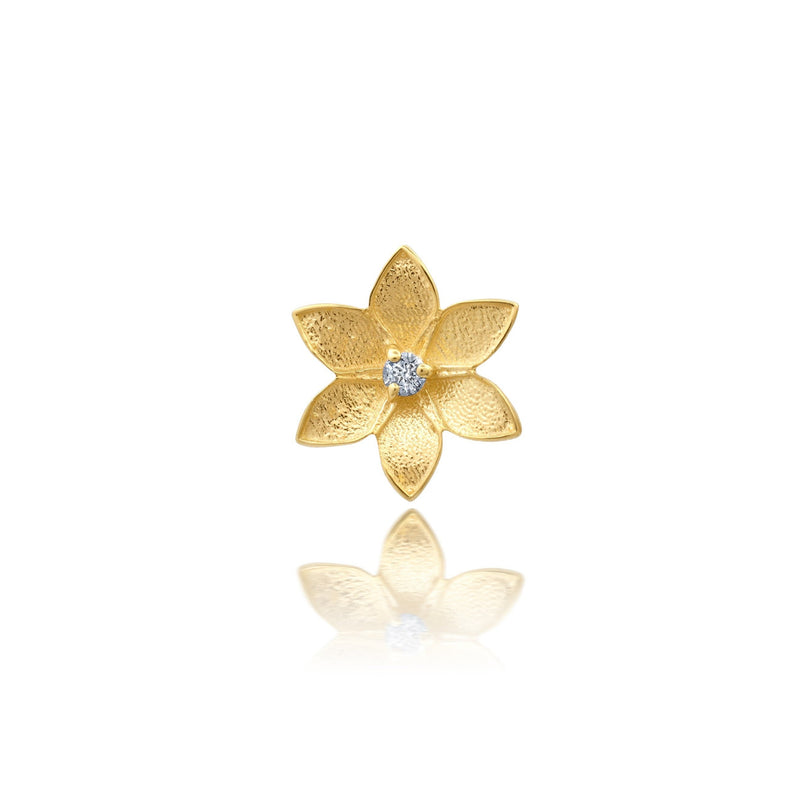 Color Blossom Mini Sun Ring, Pink Gold And Diamonds - Categories