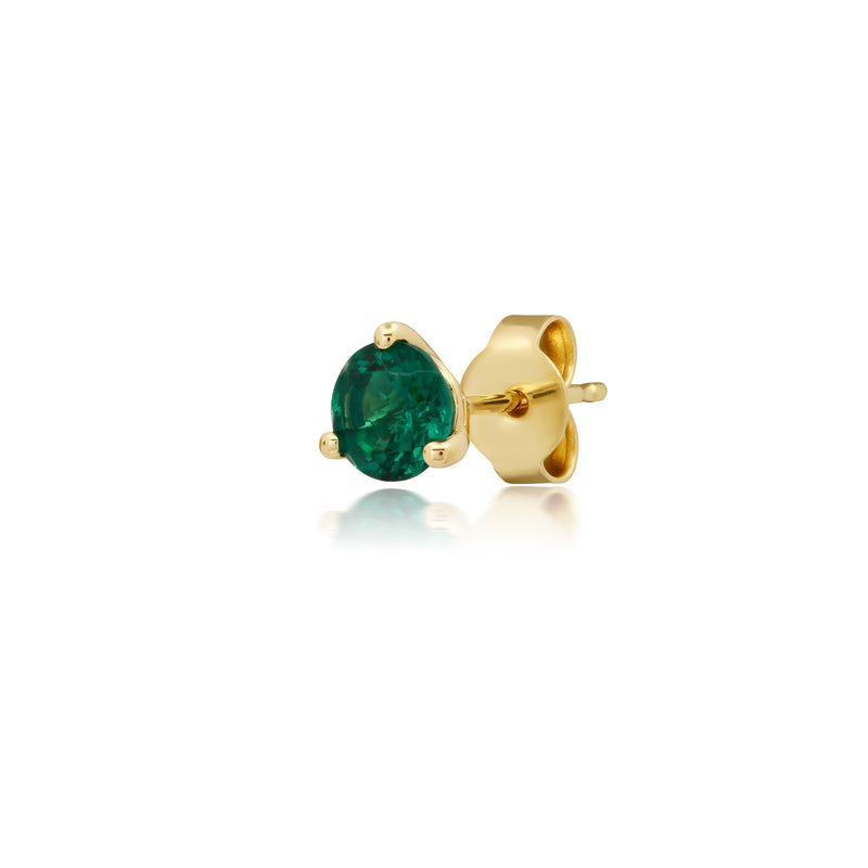 emerald set in 14k yellow gold