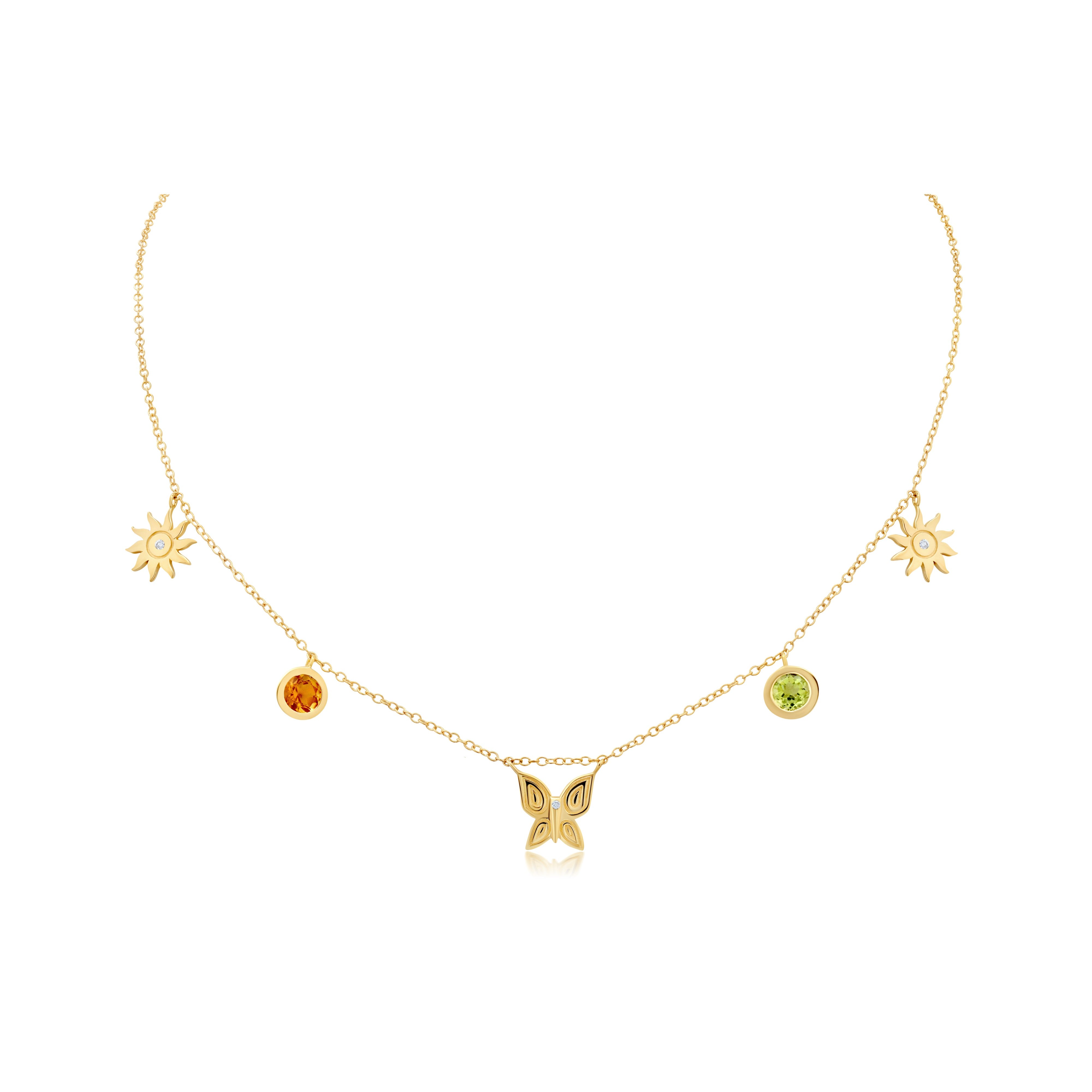 Tiny Cherry Necklace Gold, Small Zircon Red Cherry Charm Necklace, Dai –  Love, Lily and Chloe