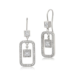 Icy Link Earrings - White Gold