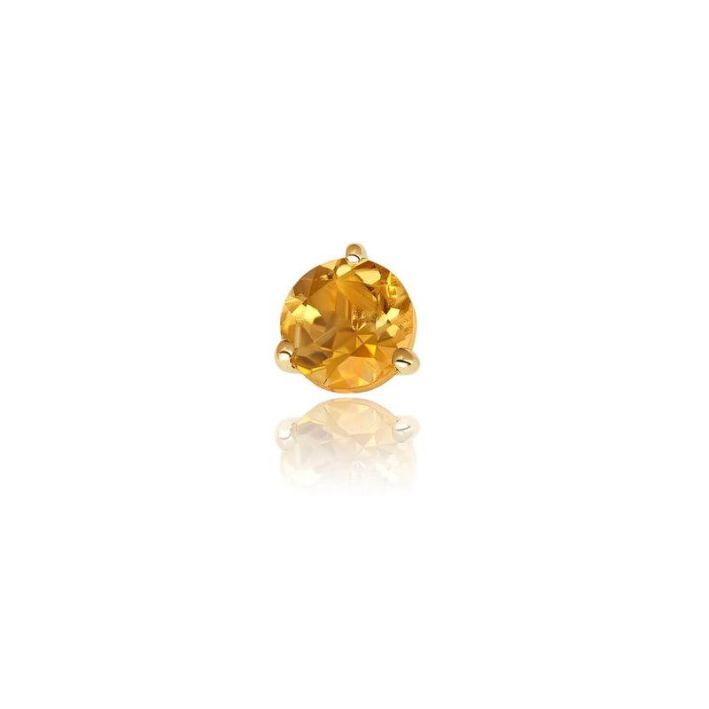 natural citrine set in 14k yellow gold.