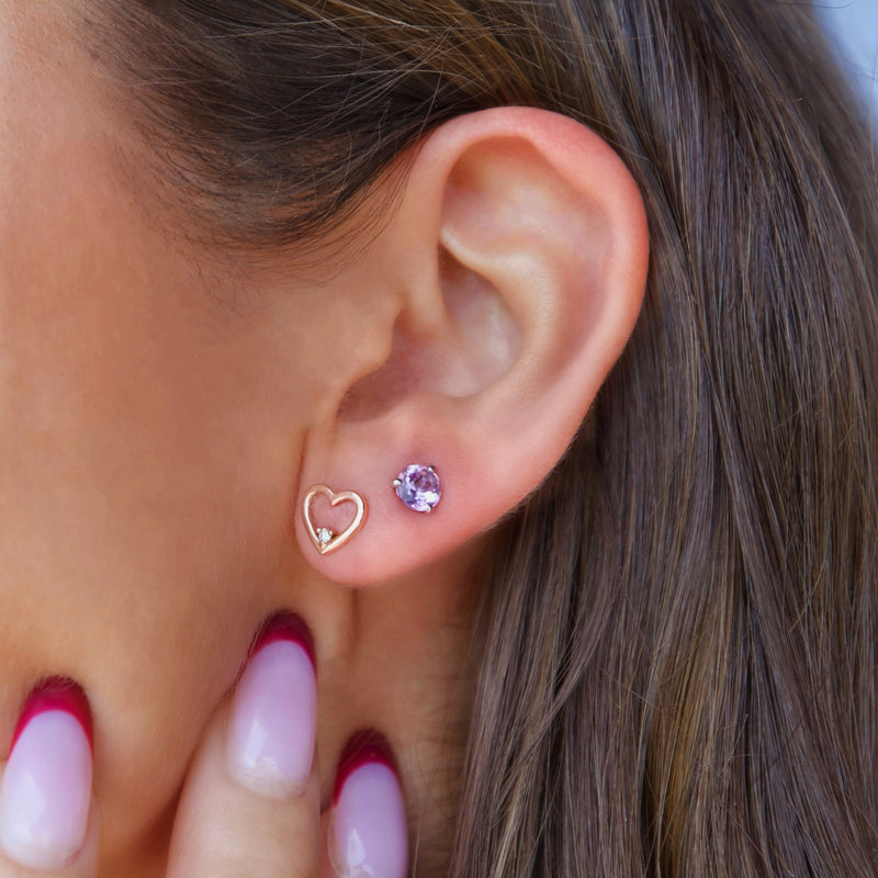 amethyst earring