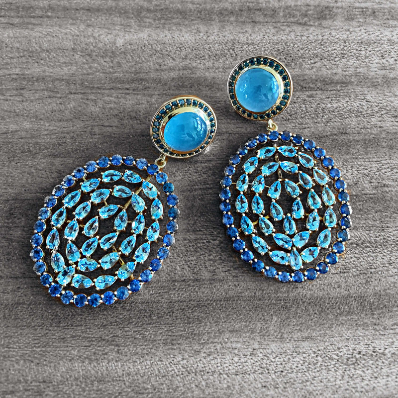 blue aquamarine earrings