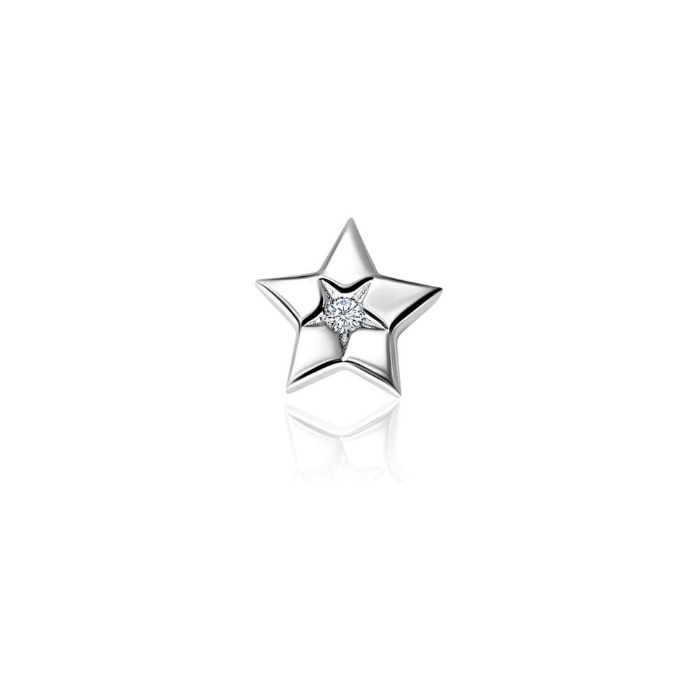 Star Stud Earrings - White Gold I Misahara