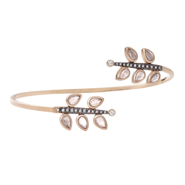 Open Cuff Bangle with Moonstones